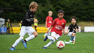 In kleinen Spielformen verbessern die Kinder ihre Ausdauer 