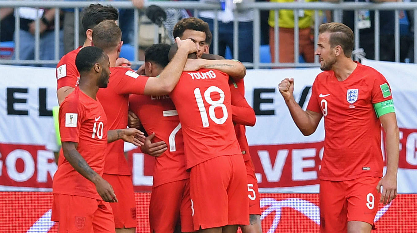 Anführer der jungen "Three Lions" und WM-Toptorschütze: Kapitän Harry Kane (r.) © AFP/GettyImages