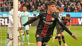 Schießt Leverkusen mit seinem Tor gegen Mainz zum ersten Saisonsieg: Kai Havertz © imago/Nordphoto