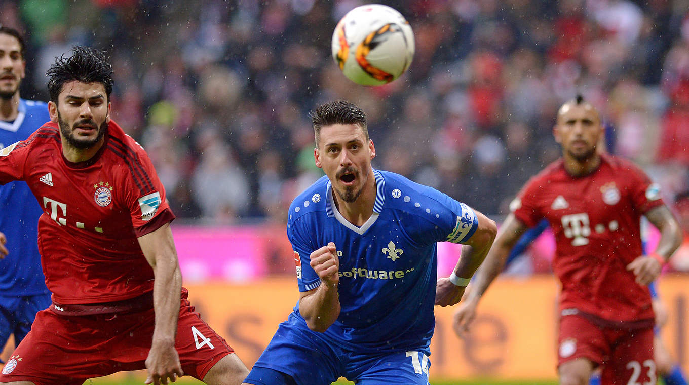 Kopfballtor gegen Weltmeister Manuel Neuer: Darmstadts Torjäger Sandro Wagner (r.) © Getty Images